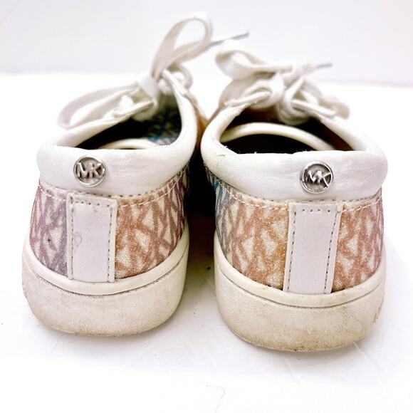MK Michael Kors Miracle Unicorn Girl 3 Sneakers Shoes Ombré Logo Rainbow Glitter - Picture 4 of 6
